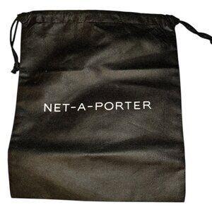 Net-a-porter black white drawstring dust bag